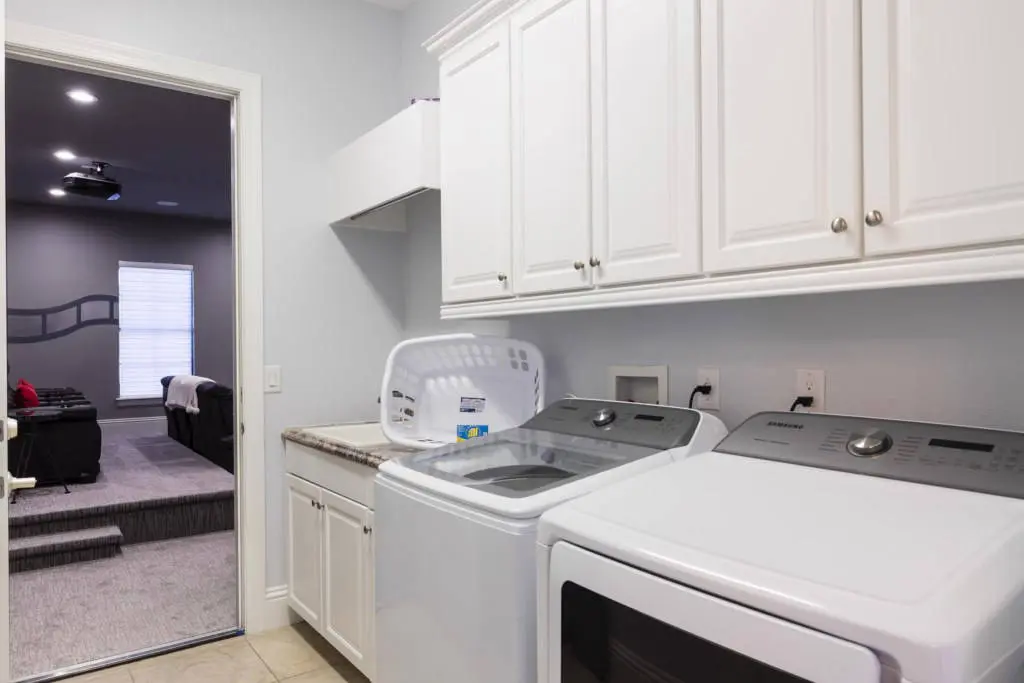 Reunion Resort rental second sitting area Reunion Resort rental in house washer dryer