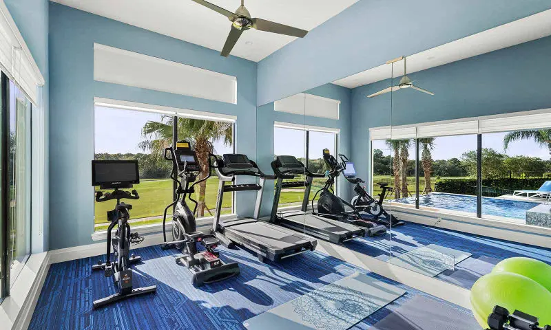 Reunion Resort Orlando 7 bed villa gym