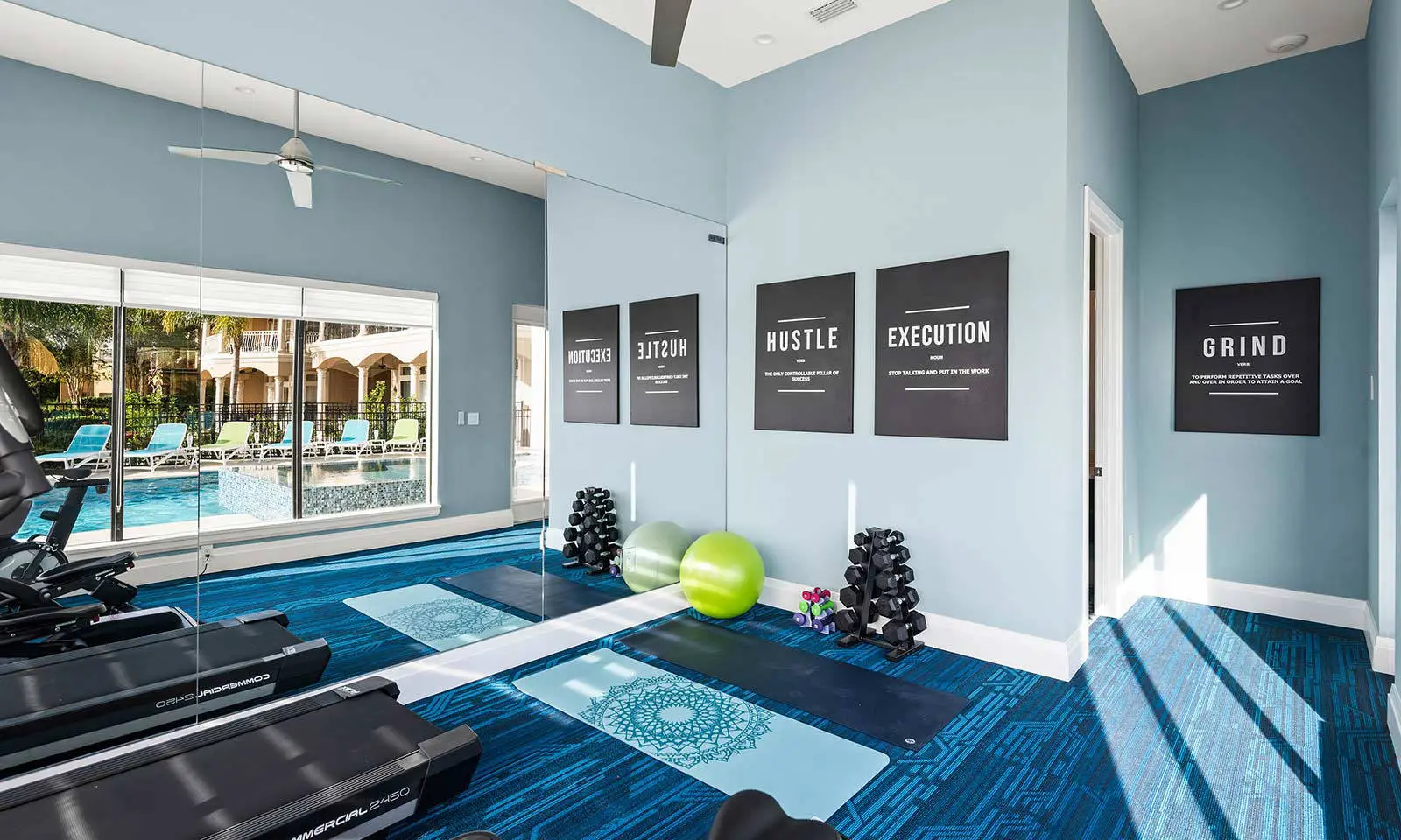 Reunion Resort Orlando 7 bed villa gym