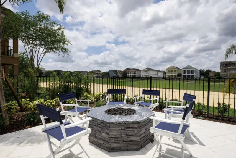 Reunion Resort 6 bed luxury villa fire pit