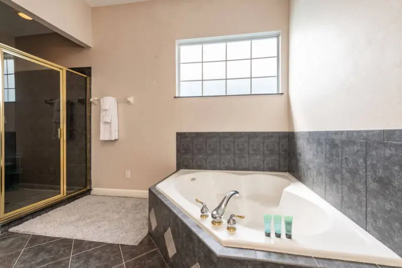 Reunion Resort villa master bath jacuzzi tub