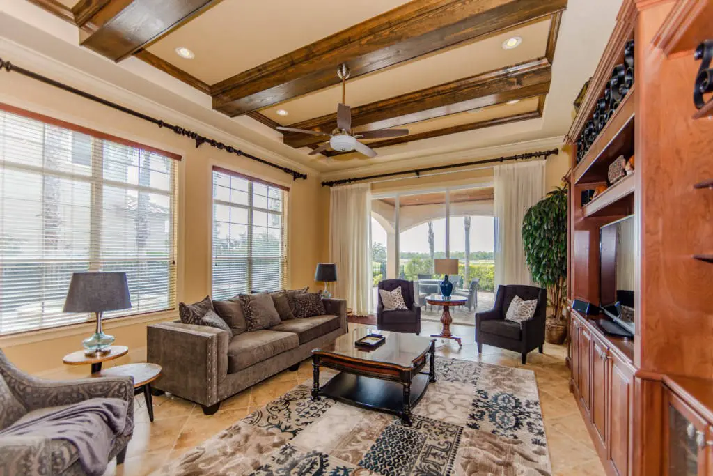 Reunion Resort villa 65 inch TV area