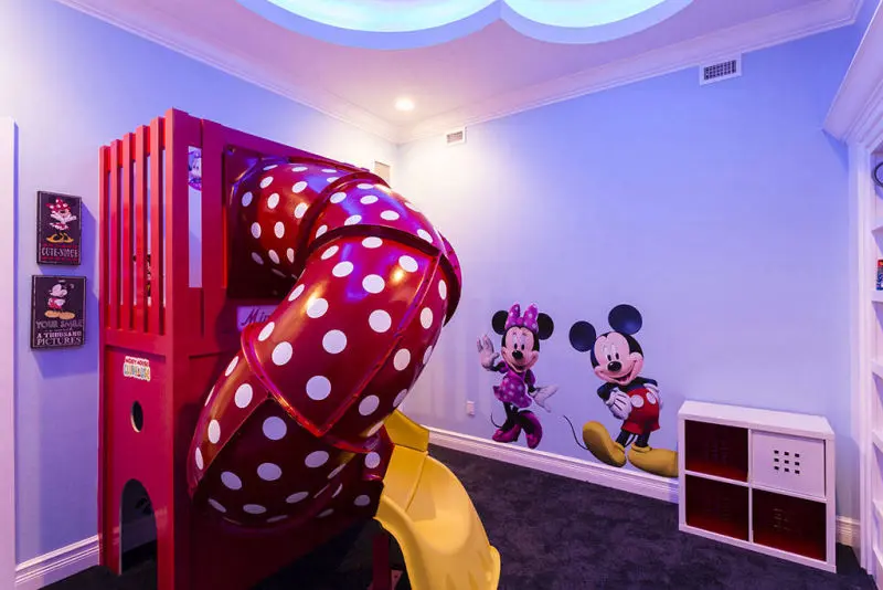 orlando luxury villa rental games room slide