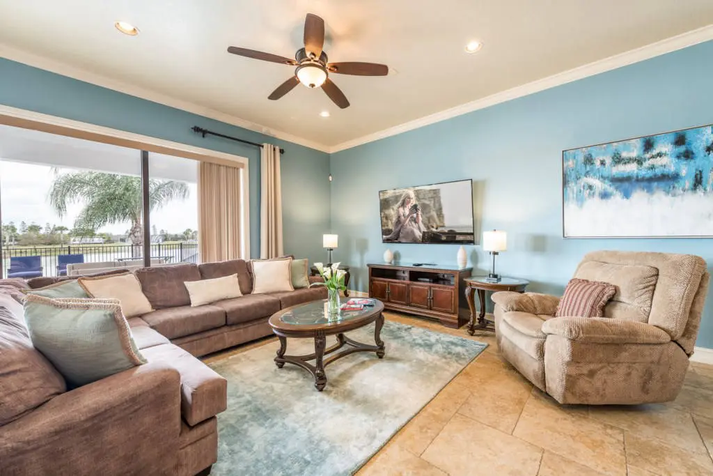 Reunion Resort rental villa living area Reunion Resort rental villa living area