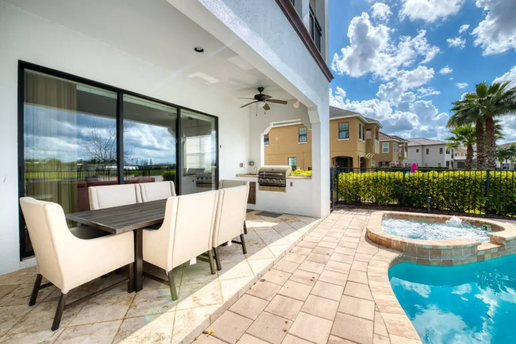 Reunion Resort villa master bedroom Reunion Resort villa pool & spa tub