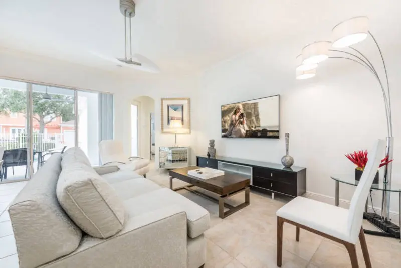 Reunion Resort rental villa living area Reunion Resort rental villa living area